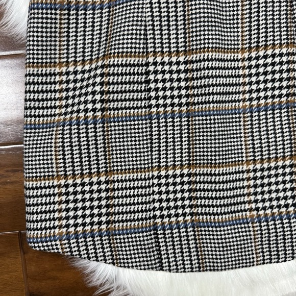 Le' AL.X Women's Size Large Glen Plaid Wool Blend Sweetheart Bustier Mini Dress - Picture 3 of 12